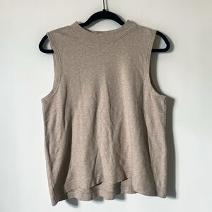 Pact Mock Neck Shell Organic Cotton Tank Top Size Medium